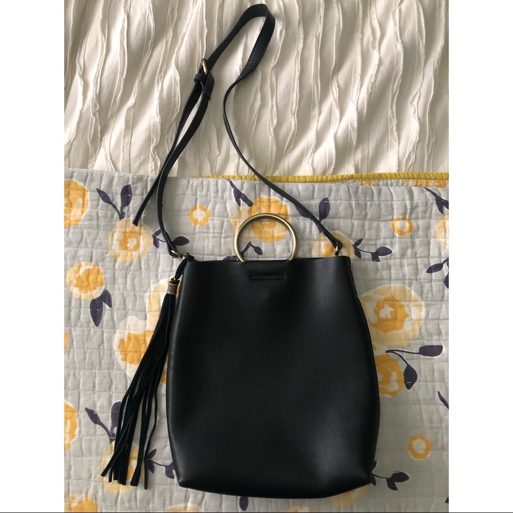 Black Ring Handle Purse